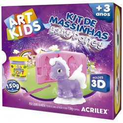 ART KIDS KIT DE PLASTILINA ACRILEX "Baby pony lila" (40044)