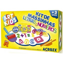 ART KIDS KIT DE PLASTILINA ACRILEX "Numeros y letras" (40046)