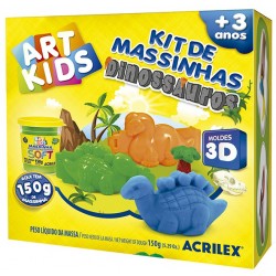 ART KIDS KIT DE PLASTILINA ACRILEX "Dinosaurios" (40047)