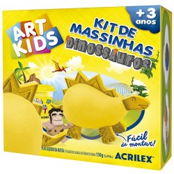 ART KIDS KIT DE PLASTILINA ACRILEX "Dinosaurio amarillo" (40051)