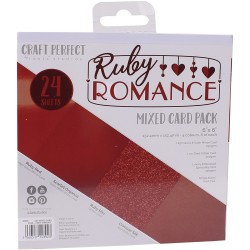 9392E MIXED CARD PACK 6X6''. Ruby Romance