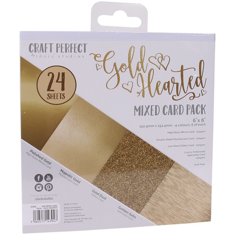 9394E MIXED CARD PACK 6X6''.  Gold Hearted