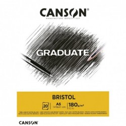 BLOC GRADUATE BRISTOL A5-14,8X21 (20HJ) 180G. CANSON