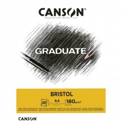 BLOC GRADUATE BRISTOL A4-21x29,7cm. (20HJ) 180G. CANSON