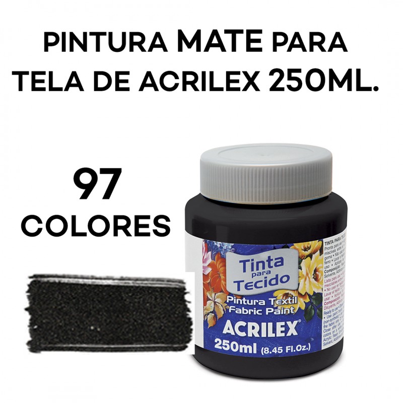 MATE 250ML. PINTURA TEXTIL/PARA TELA DE ACRILEX