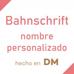 Bahnschrift tipografía nombre personalizado en DM