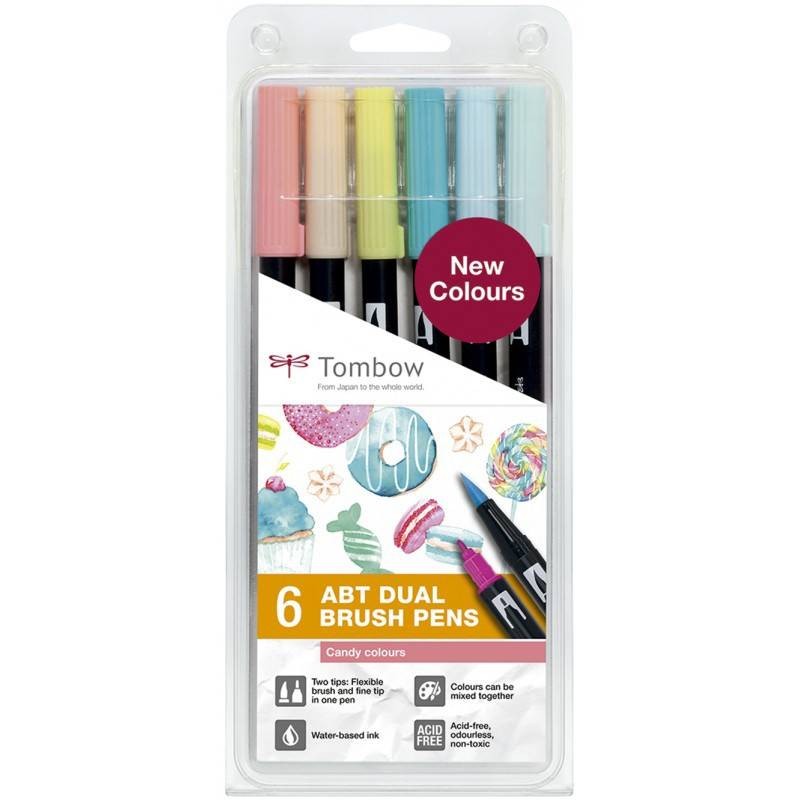Estuche rotuladores lettering tombow candy dual brush