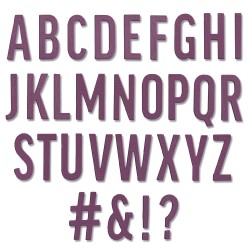 Troquel Sizzix 30 piezas abecedario alfabeto