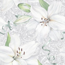 White Lily With Ribbon