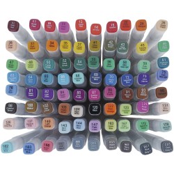 Set de 60 rotuladores de alcohol Twin Brush de Artis Decor- Colores variados
