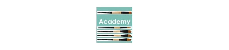 Pinceles serie Academy de la marca artis decor, para uso escolar