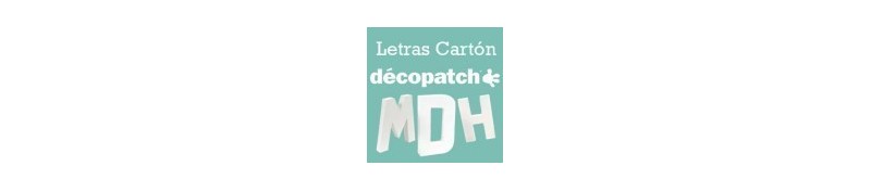 Letras cartón decopatch para tus proyectos de manualidades.