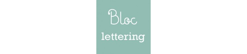 Bloc lettering en distintos formatos y gramajes.